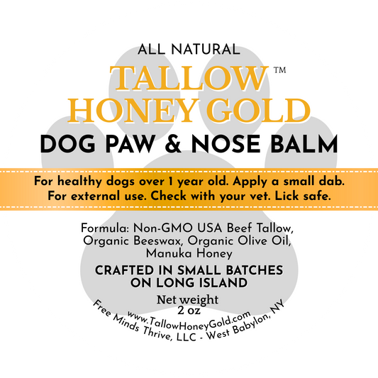 Tallow Honey Gold: Dog Paw & Nose Balm (2 oz.)
