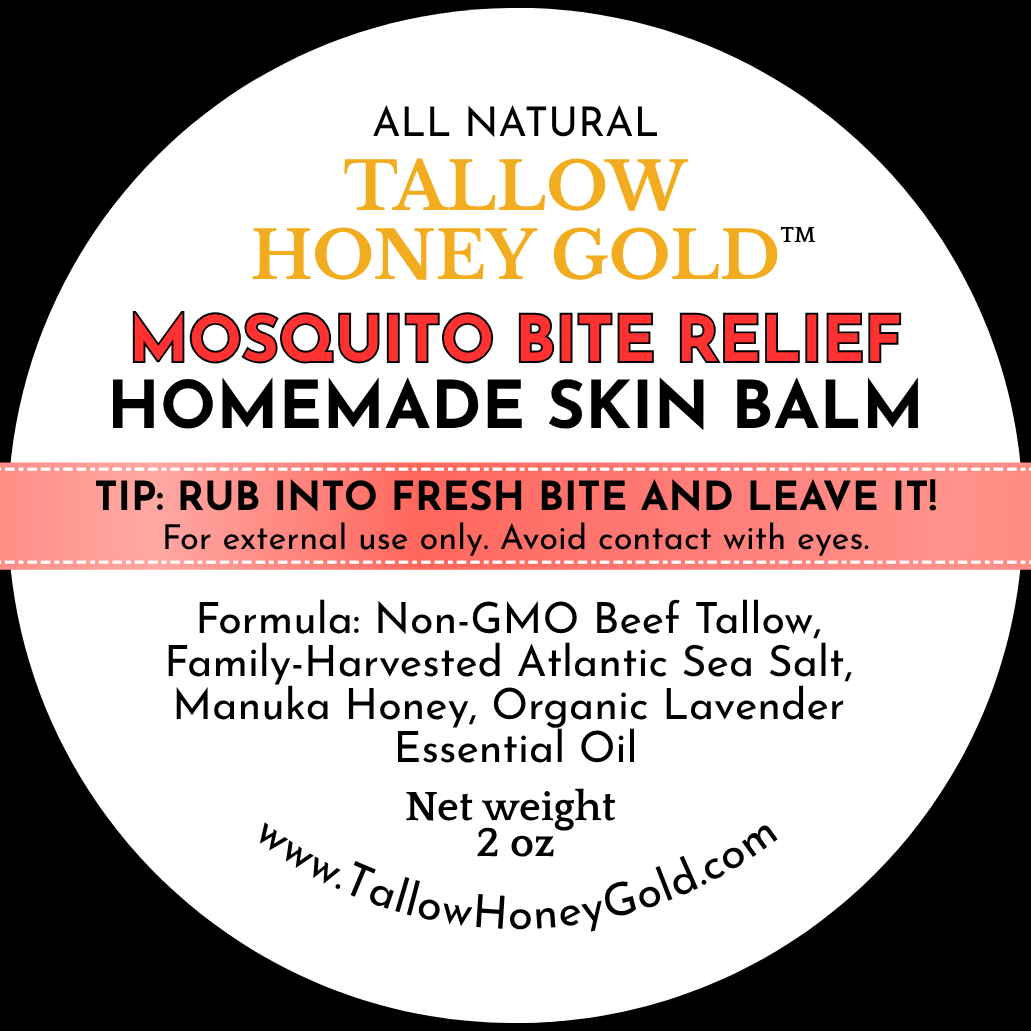 Mosquito Bite Relief (Tallow Honey Gold) - Skin Balm (2 oz.)
