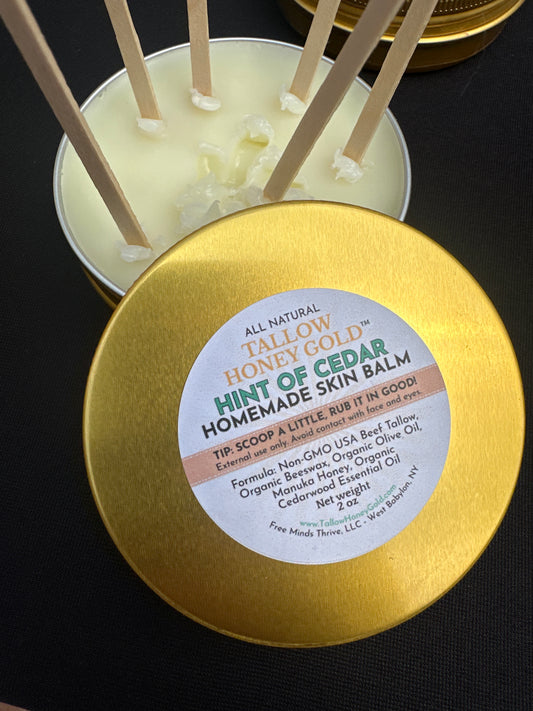 Hint of Cedar (Tallow Honey Gold) - Skin Balm (2 oz.)