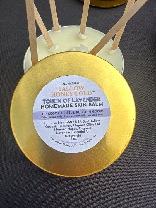 Touch of Lavender (Tallow Honey Gold) - Skin Balm (2 oz.)
